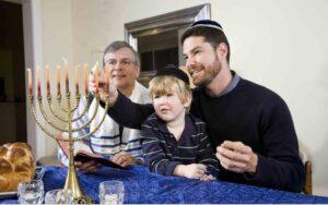 Judaism Lighting Menorah